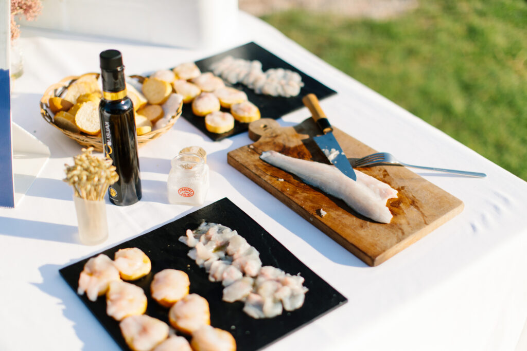 Local seafood and cuisine spread Slovenia