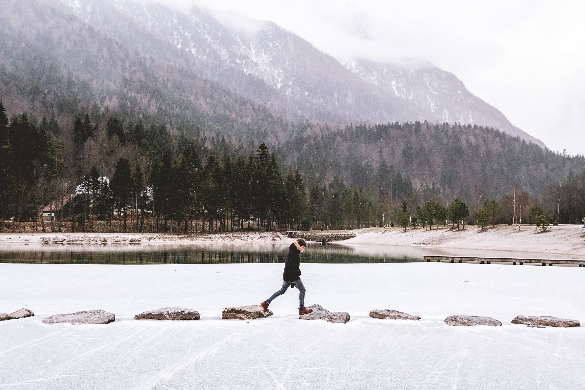 Lake Jasna in summer, Kranjska Gora