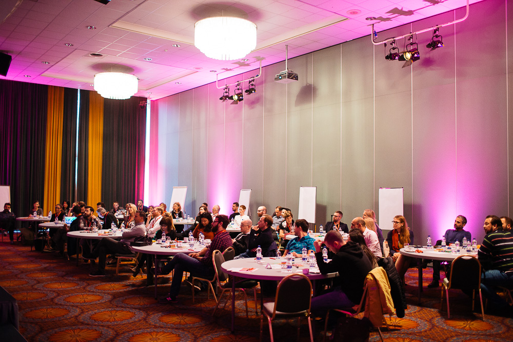 Corporate group dining conference setup